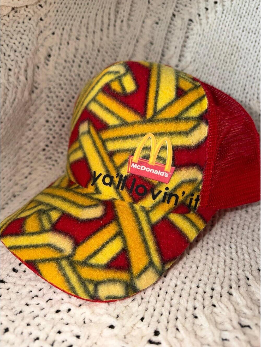 VTG McDonald’s Trucker Hat Fry Print “Y’all Lovin It”